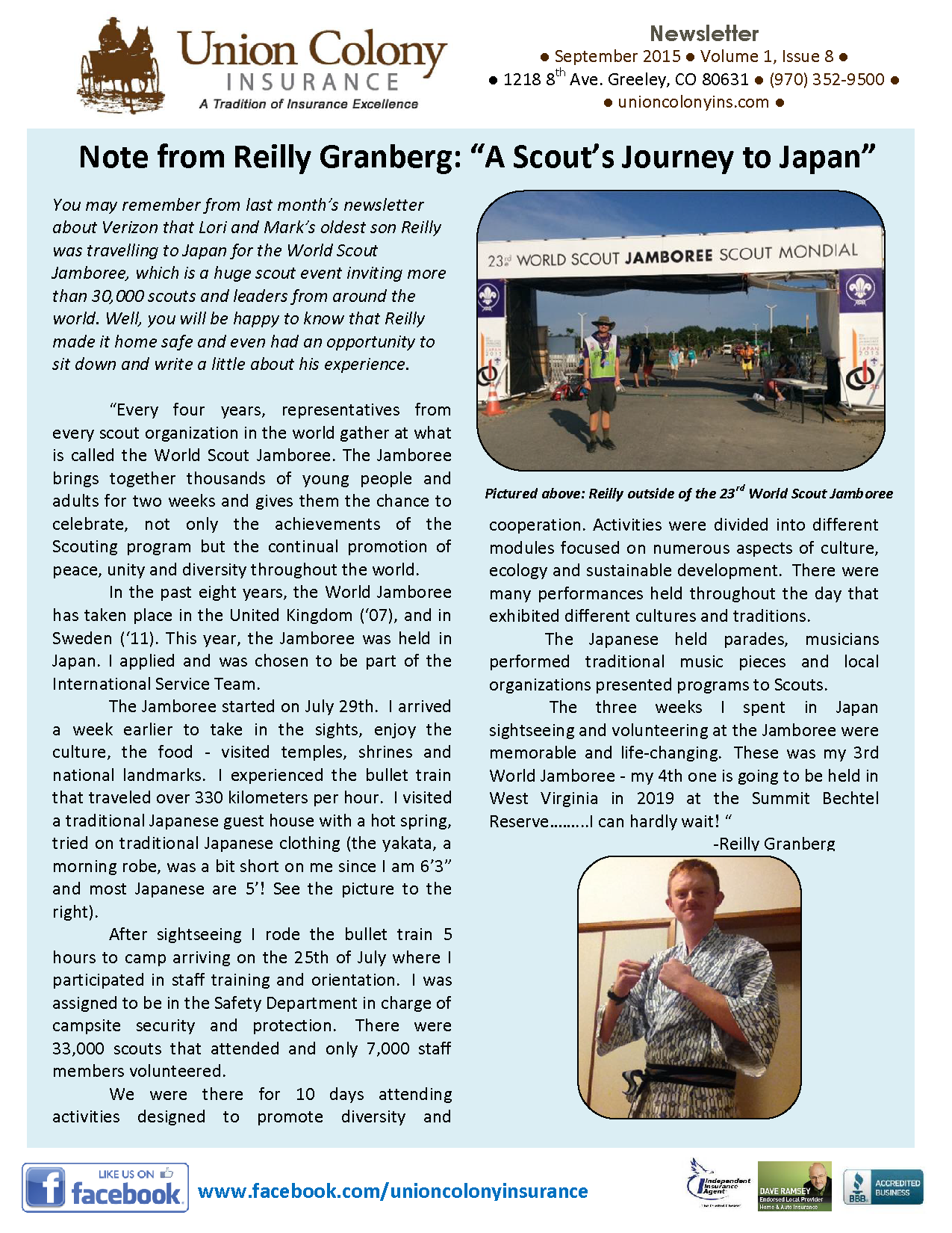 The Union Bulletin - September 2015 Page 1